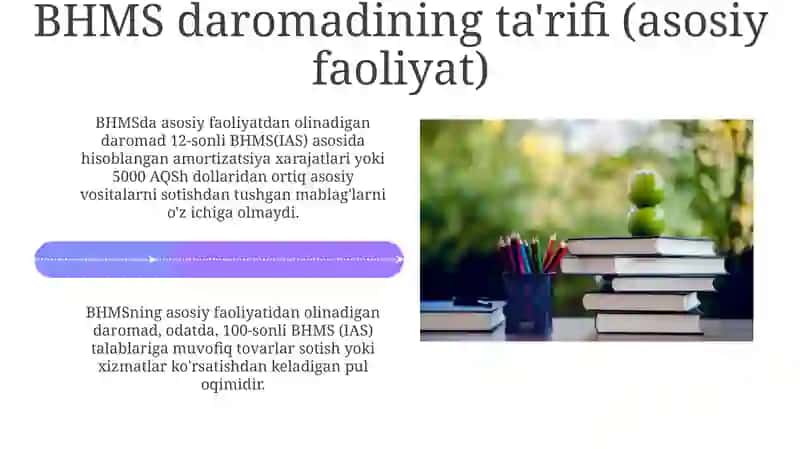 BHXS (IAS) "Tushum" va BHMS asosiy faoliyatdan olingan daromad farqlari 4