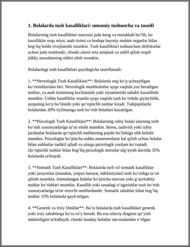 BOLALARDA UCHRAYDIGAN TUSH KASSALIKLARI VA ULARNING OLDINI OLISH 4