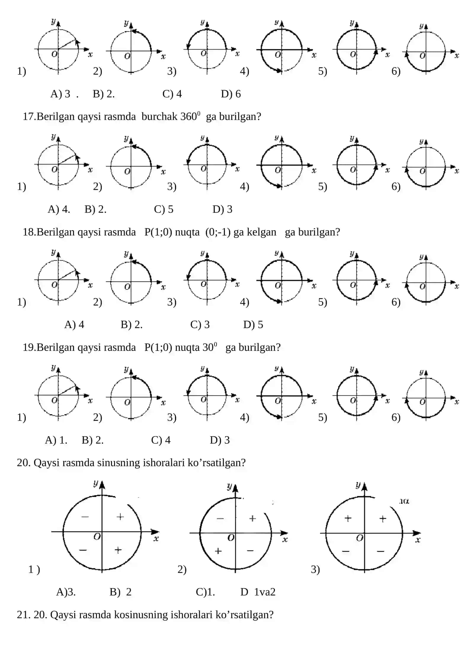9-sinf uchun test 4
