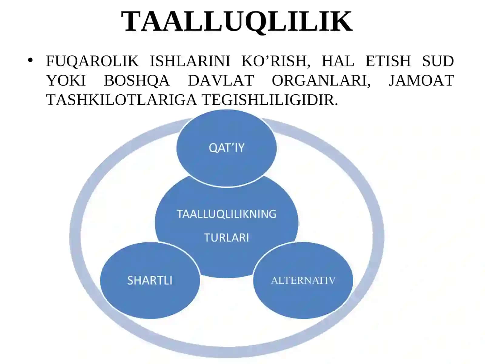 Fuqarolik ishlarining taalluqliligini belgilash qoidalari 4