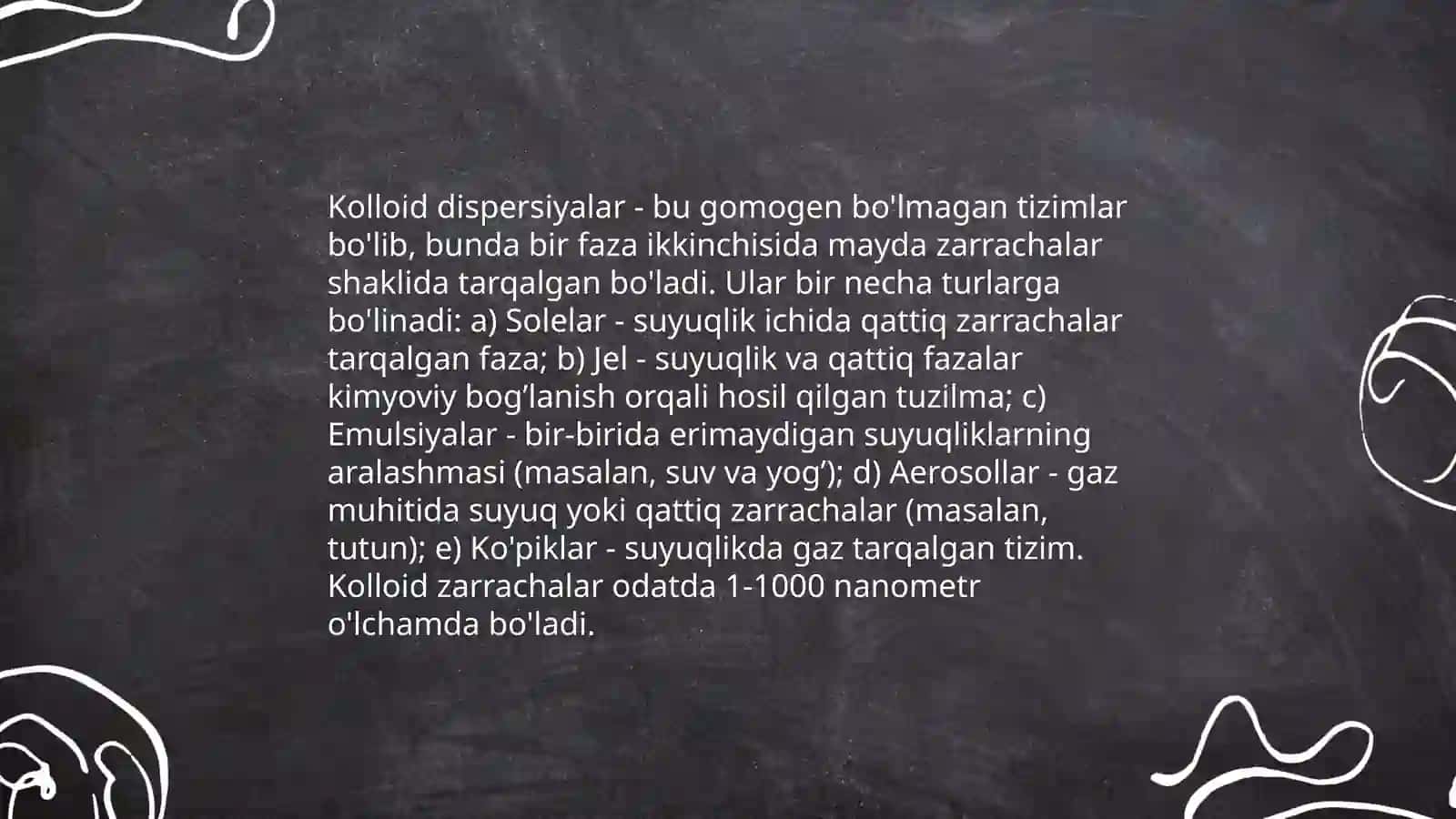 Kolloid dispers sistemalar 4