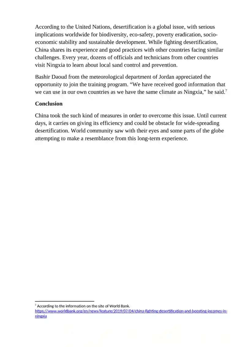 Experience of China and Israel in prevention against desertification: Analyze and results 4