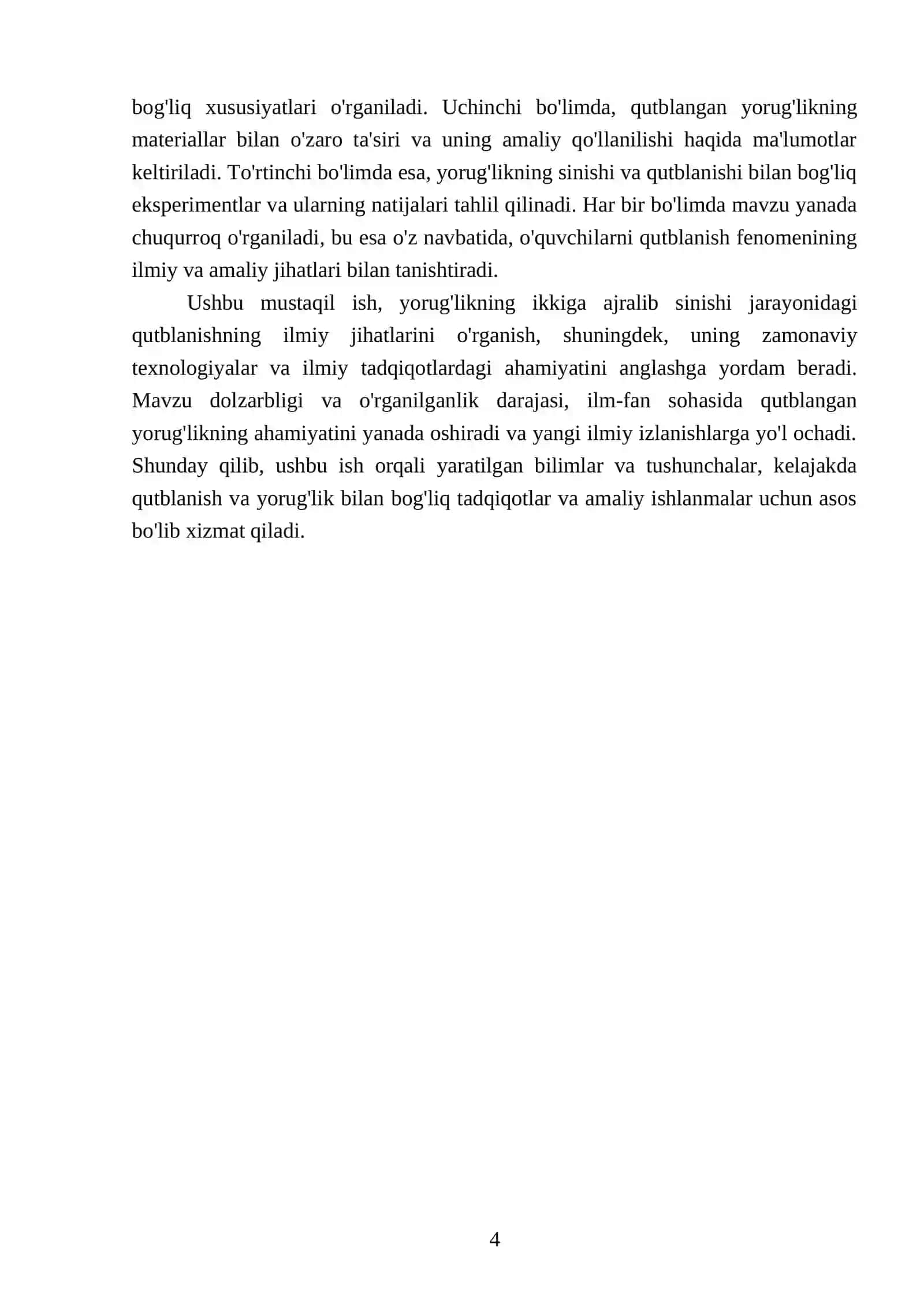 Yorugʻlikning ikkiga ajralib sinishidagi qutblanish 4