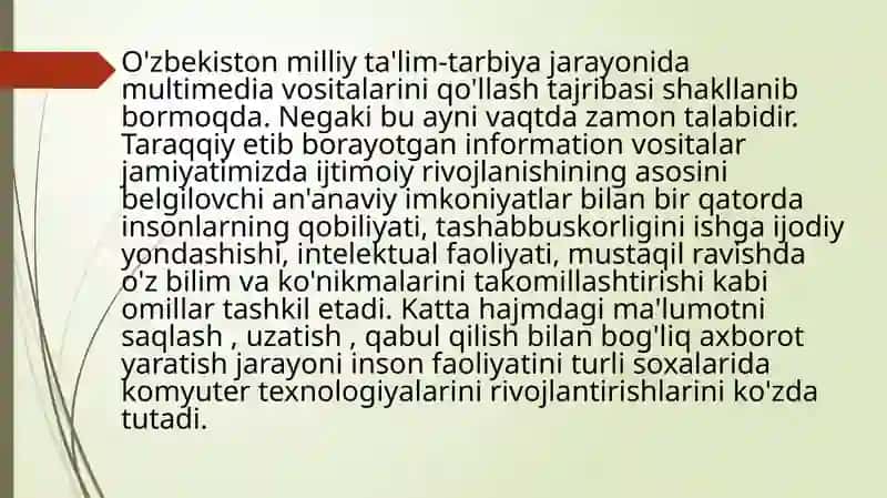 Multemediadan foydalanish 4