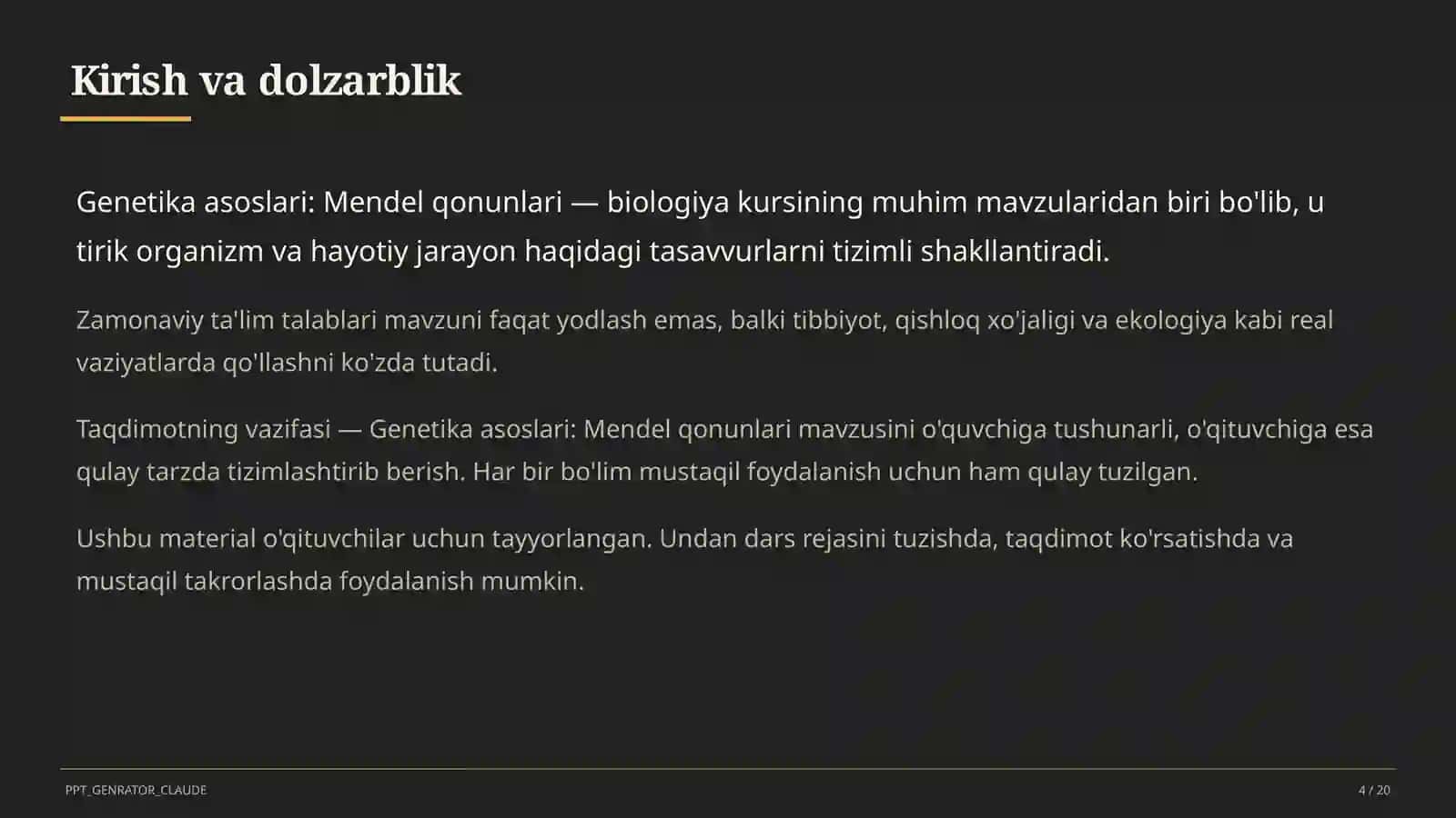 Genetika asoslari: Mendel qonunlari (9-sinf) 4