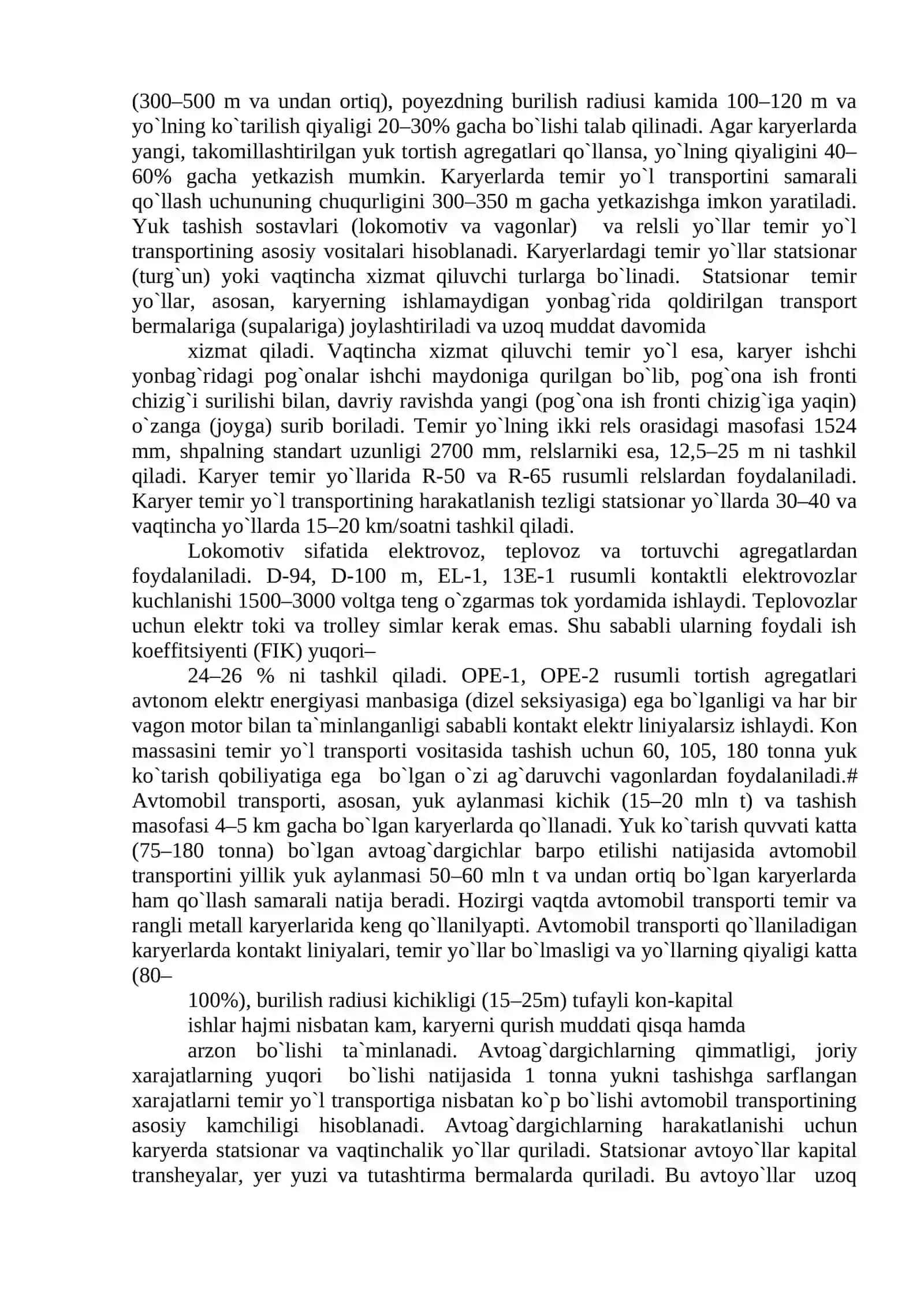 Foydali qazilma konlarini ochiq usulda qazib olishning texnologik asoslari 4