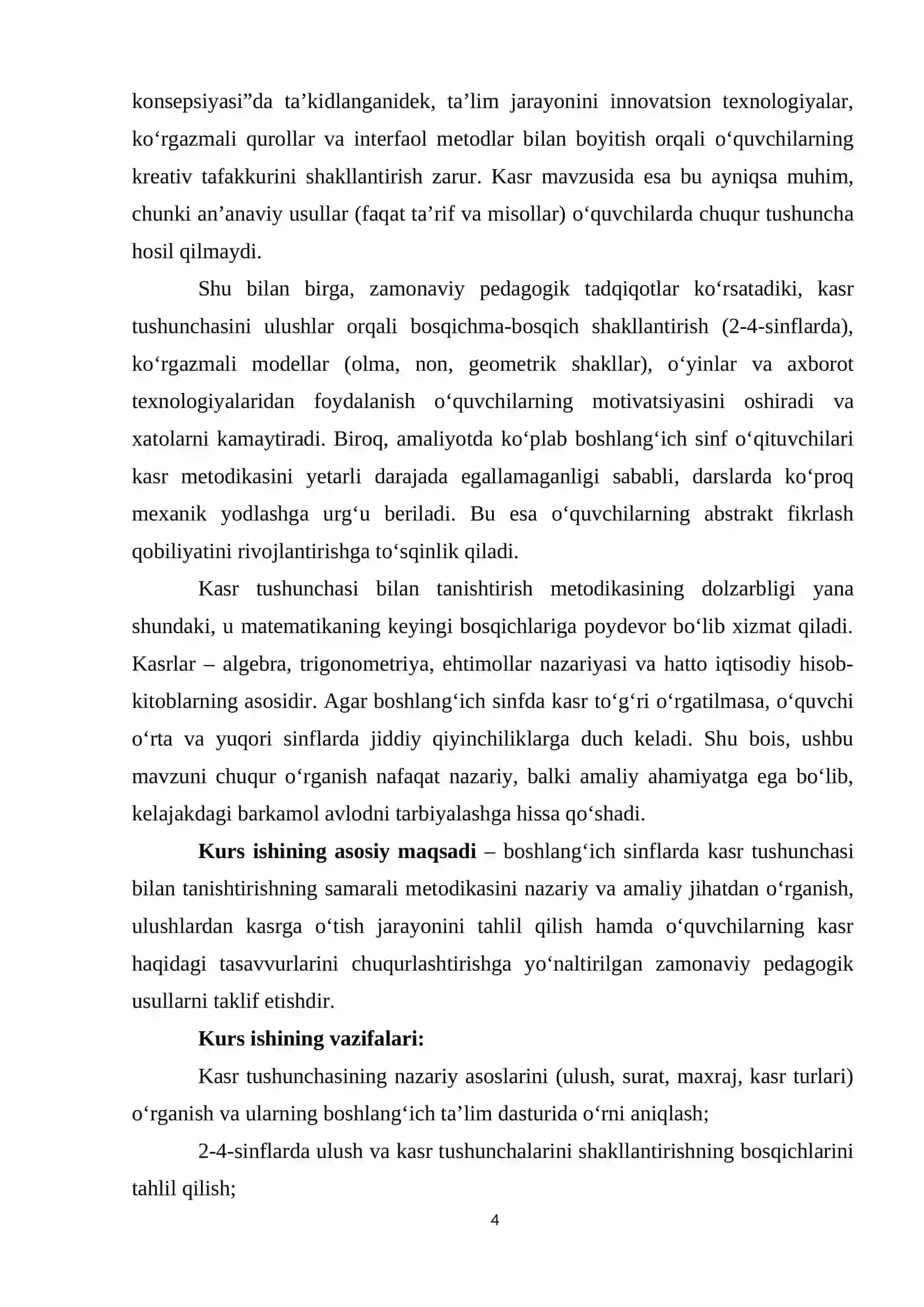 Kasr tushunchasi bilan tanishtirish metodikasi 4