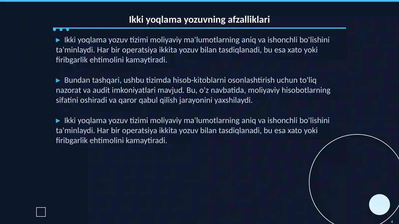 Ikki yoqlama yozuv haqida tushuncha 4