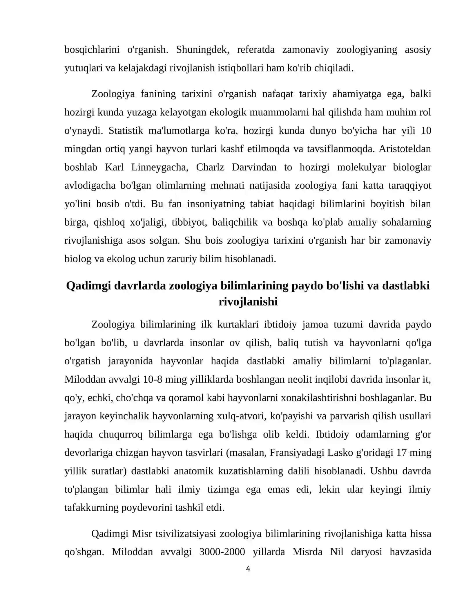Zoologiya fanining rivojlanish tarixi 4