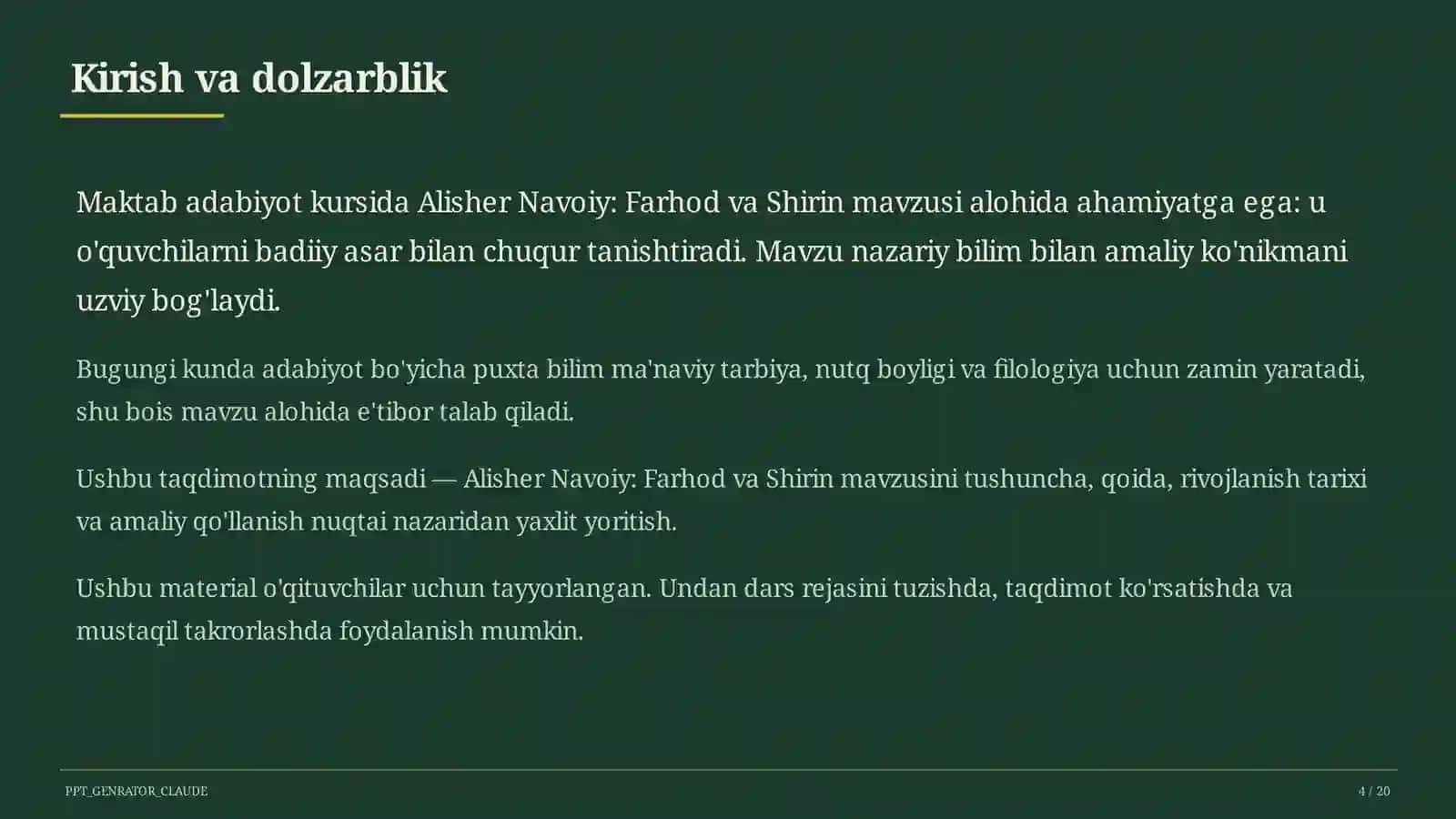 Farhod va Shirin (8-sinf) 4