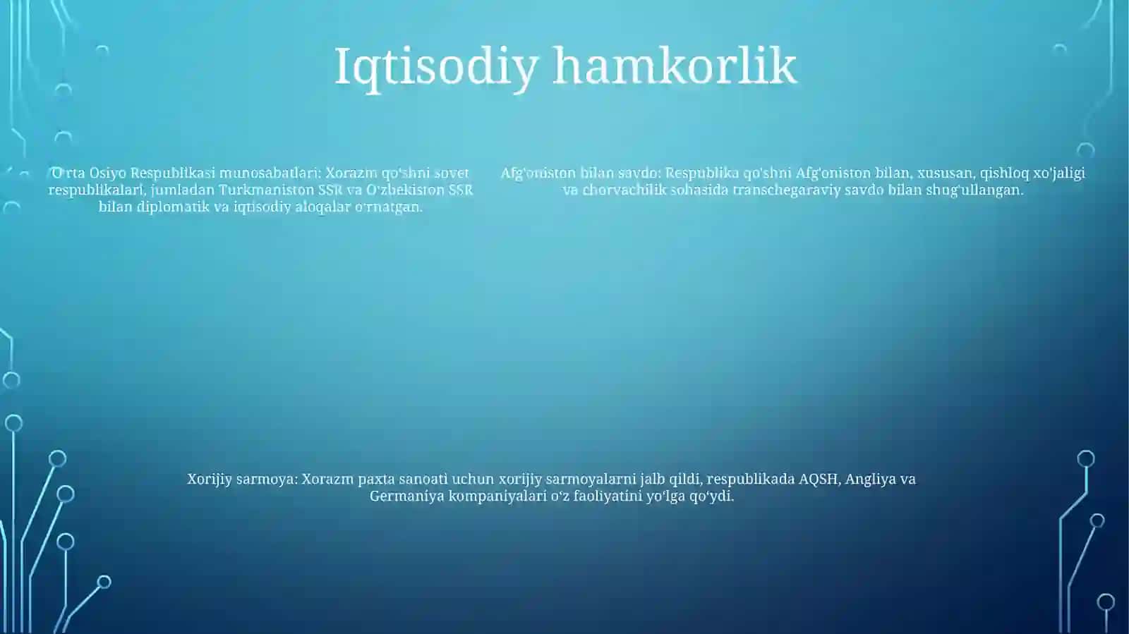 Xorazm Xalq Sovet RespublikasiningTashqiSiyosati 4