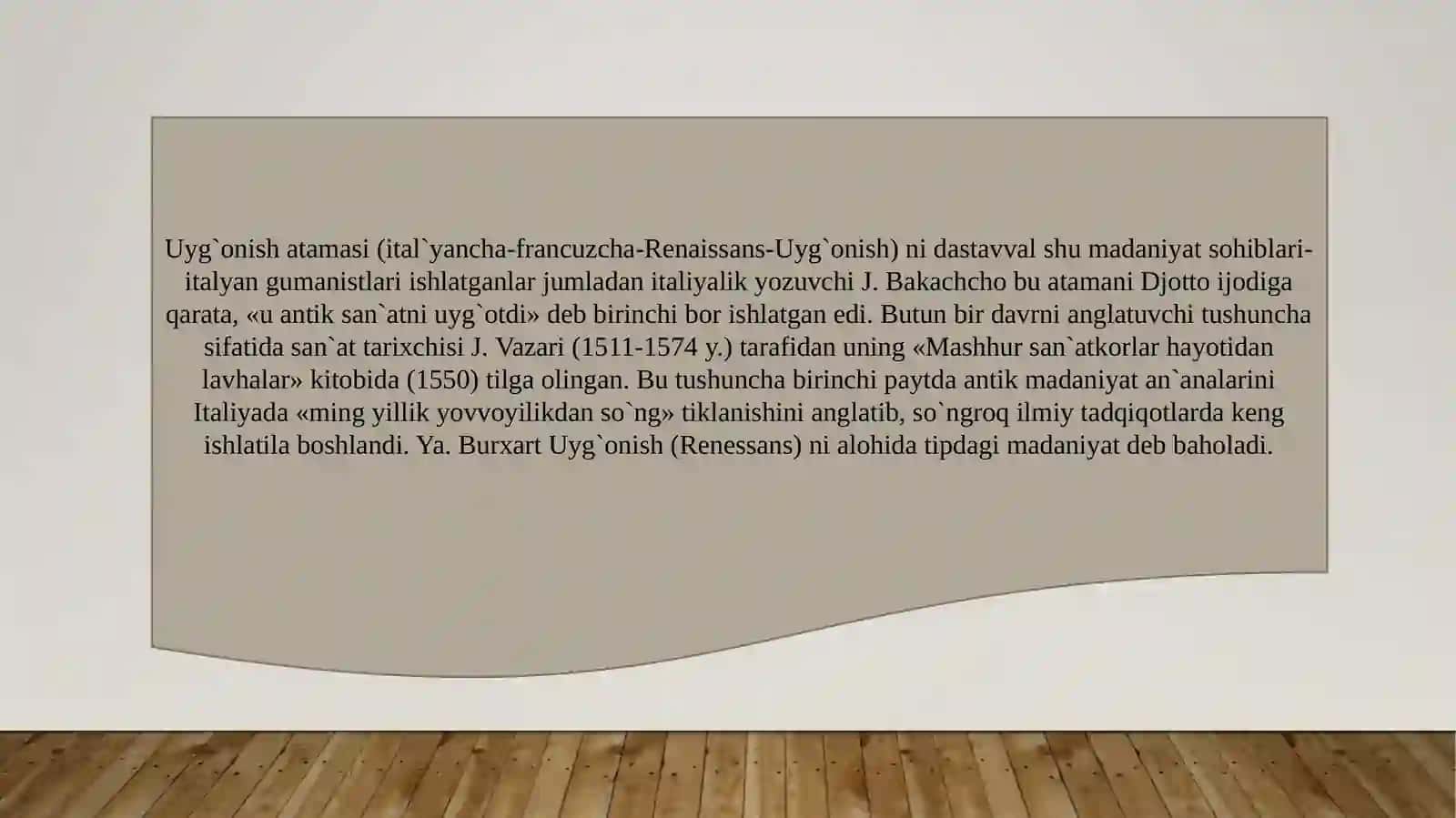 Uyg`onish atamasi (ital`yancha-francuzcha-Renaissans-Uyg`onish) 4
