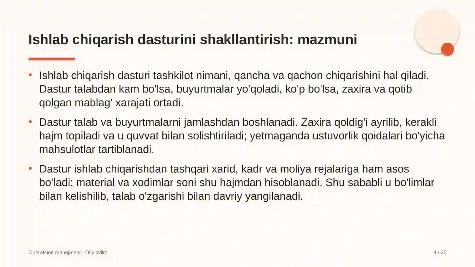 Aviachipta sotish agentliklarida ishlab chiqarish dasturini shakllantirish 4