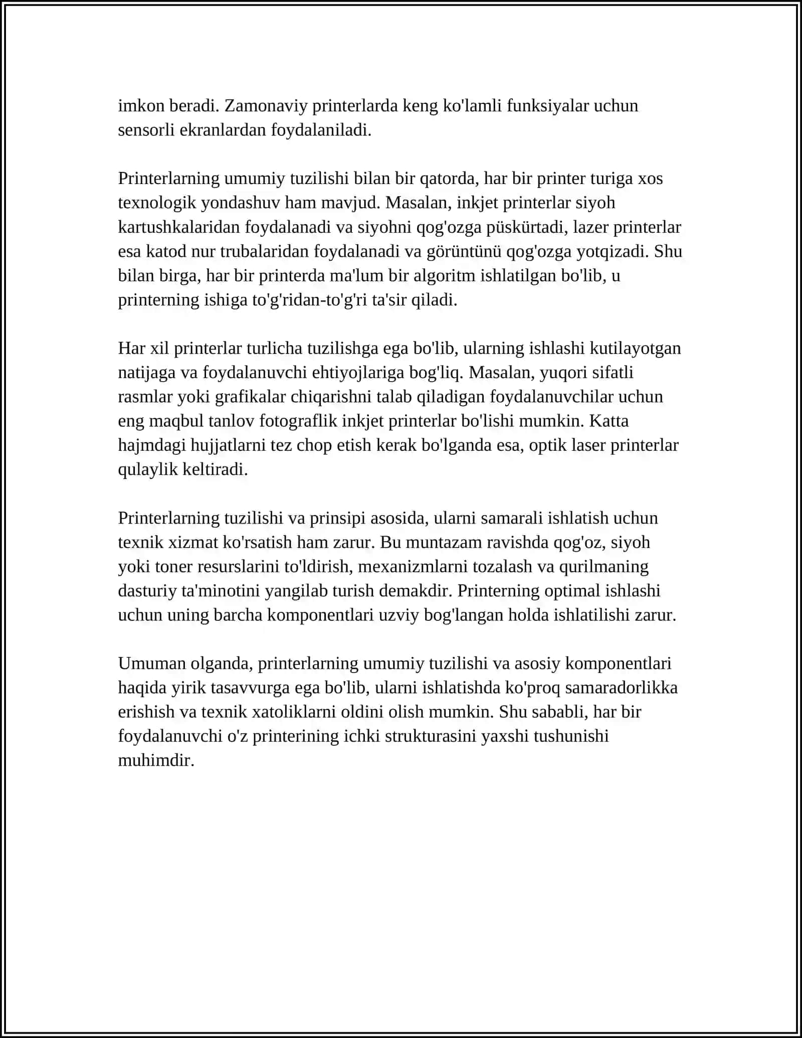 PRINTERLARNING TUZILISHI VA ISHLASH PRINSIPLARI 4