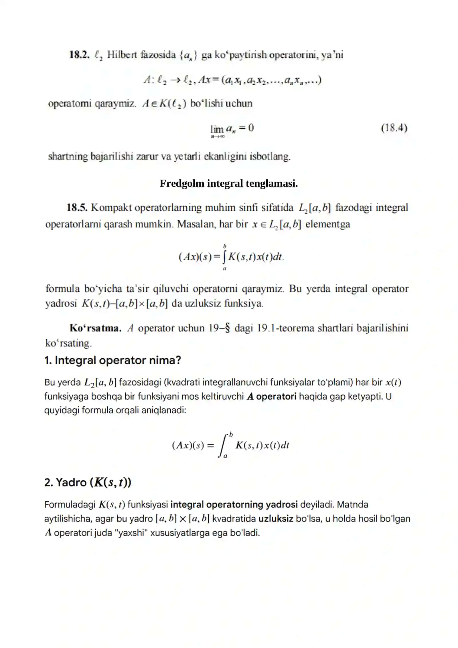 Fredgolm integral tenglamasi 4