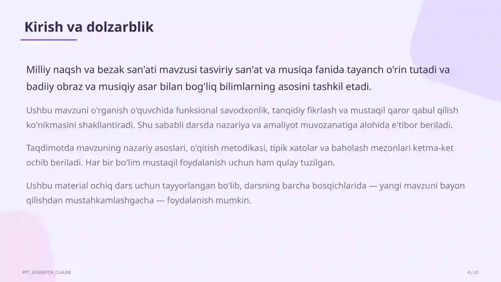 Milliy naqsh va bezak san'ati (3-sinf) 4