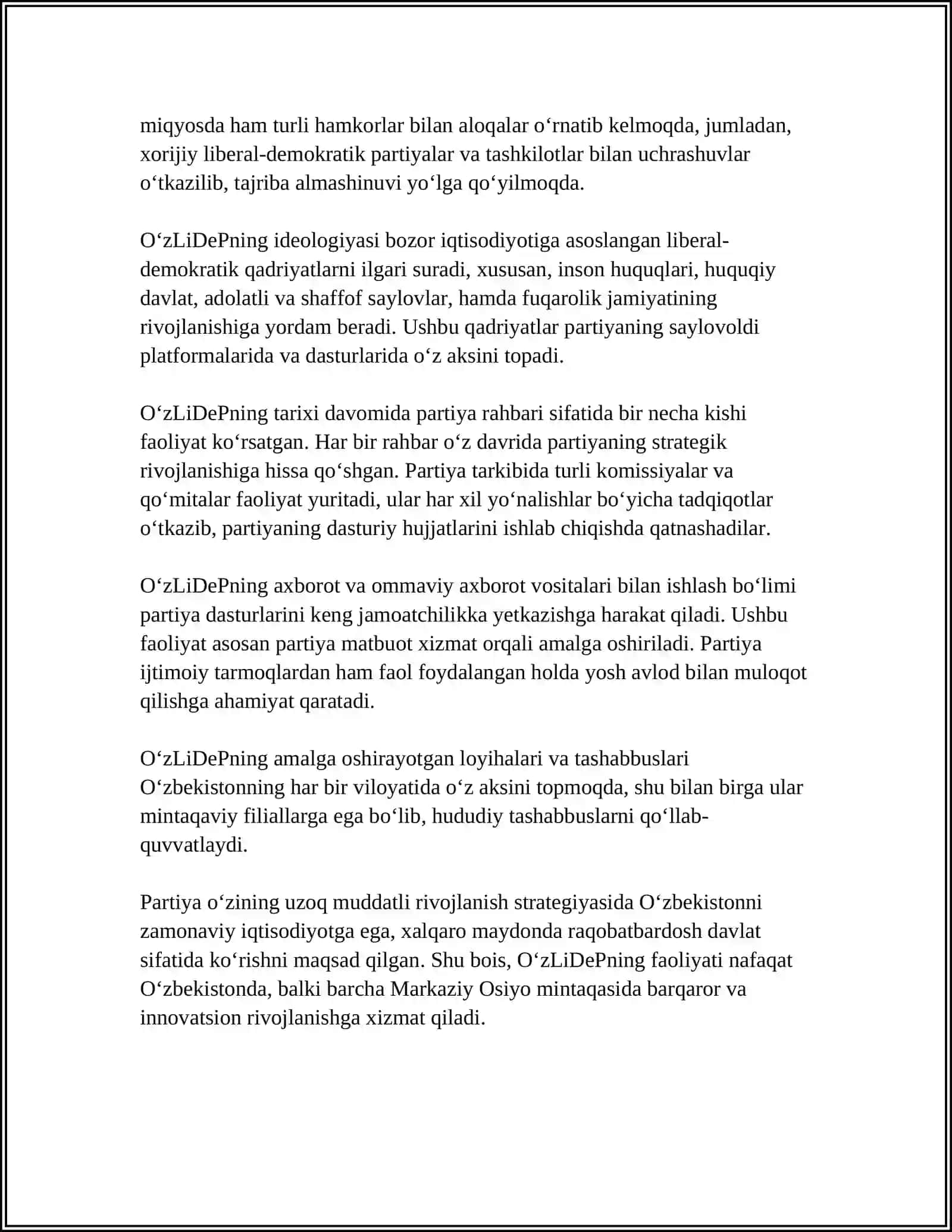 Oʻzbekiston Liberal Demokratik Partiyasi 4