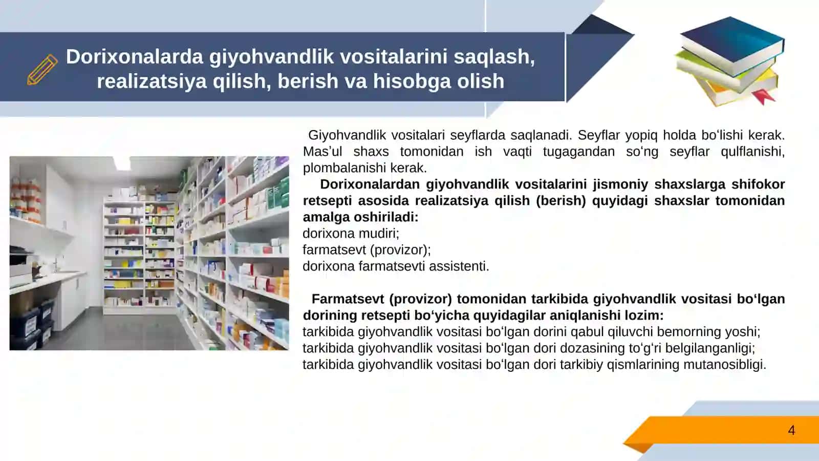 Giyohvandlik vositalari, psixotrop moddalar va prekursorlar 4