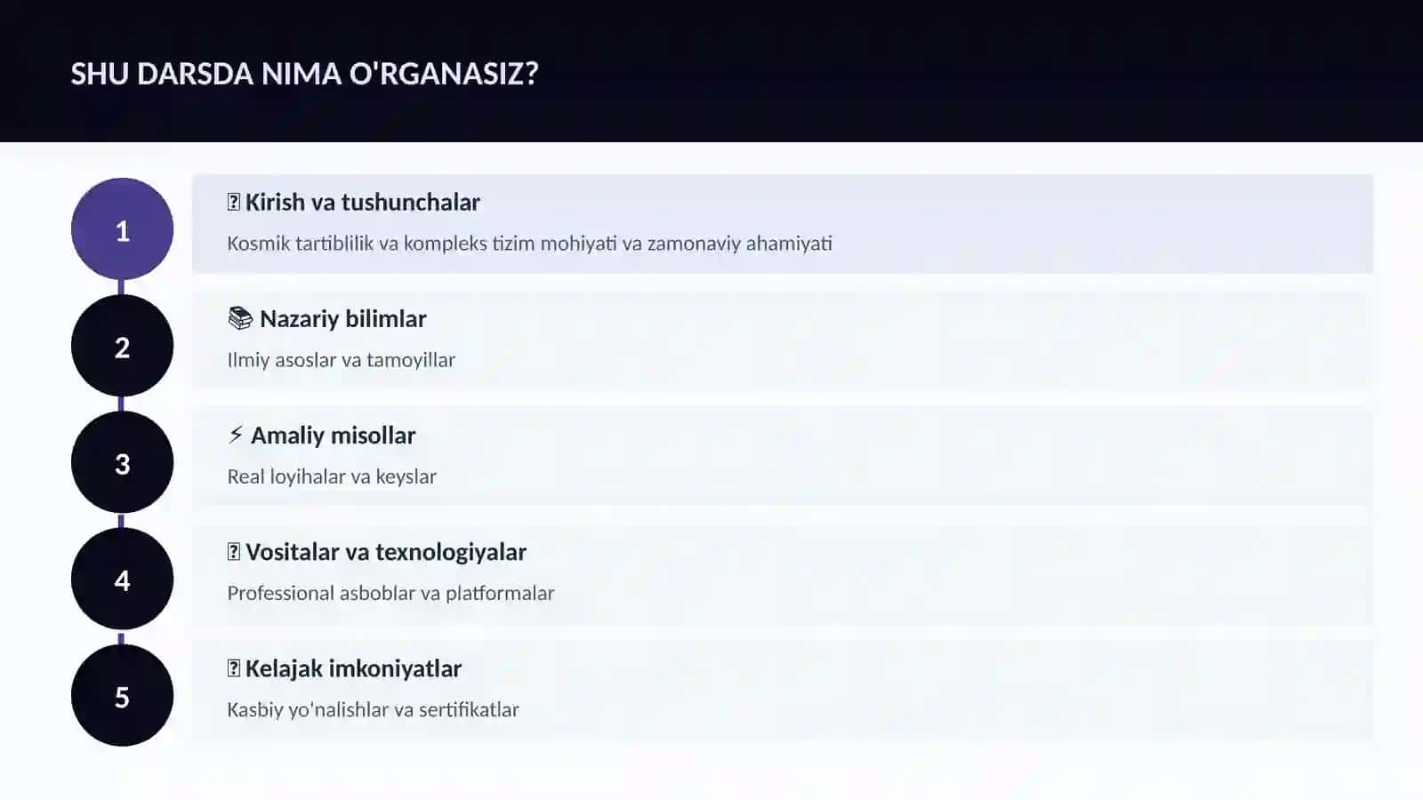 Kosmik tartiblilik va kompleks tizim 4
