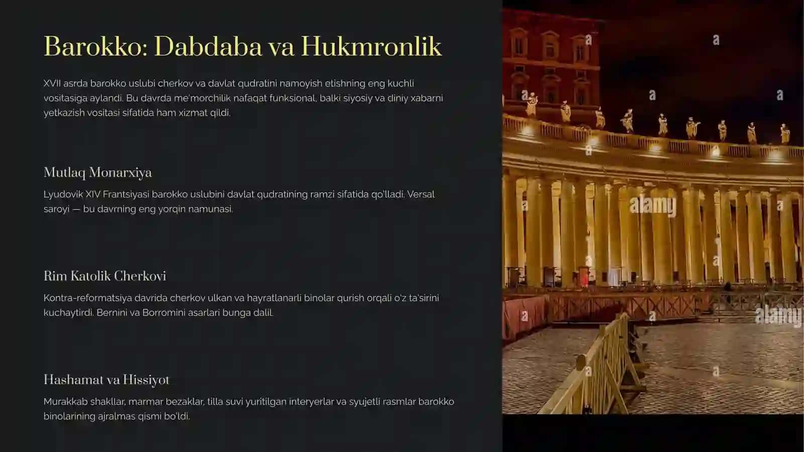 G‘arbiy yevropaning 15-17 asrlar shaharsozligi. uyg‘onish davri, Barokko, Klassitsizm. Kiev rusi shaharsozligi 4