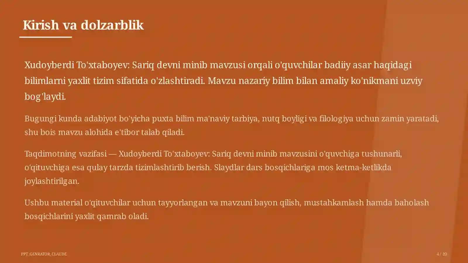 Sariq devni minib 4