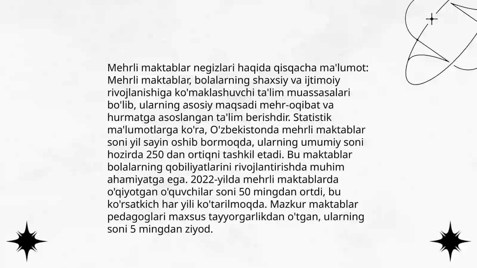Inklyuziv,uy taʼlim va "Mehrli maktab "larda pedagogik jarayonini tashkil etish yoʻllari va vositalari 4