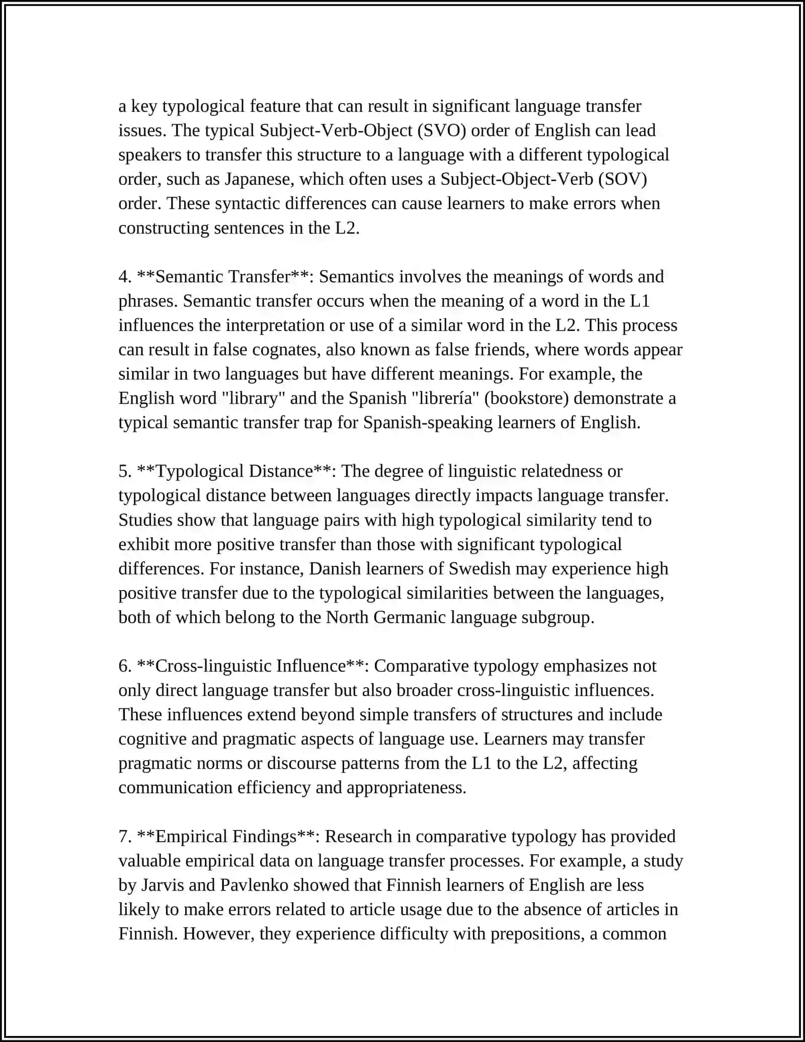IMPORTANCE OF COMPARATIVE TYPOLOGY IN OVERCOMING NATIVE LANGUAGE INTERFERENCE IN TEFL 4