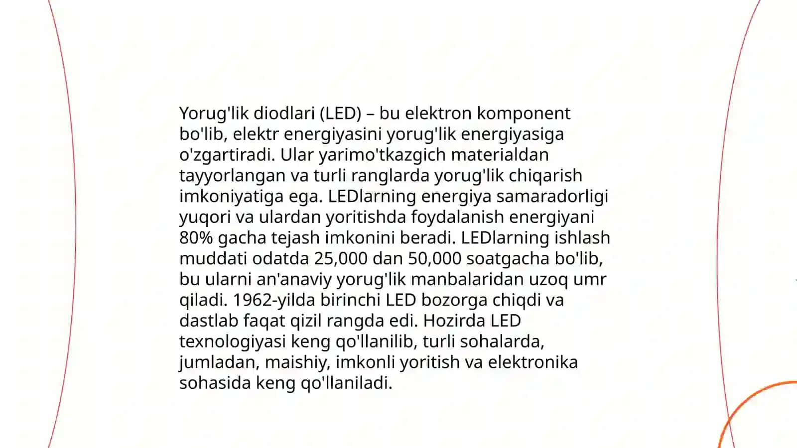 Energiya tejovchi elektr yoritish va nurlatish qurulmalari 4