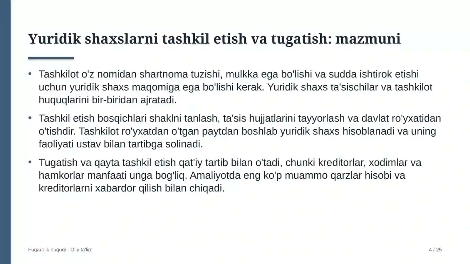 onlayn bron qilish platformalarida yuridik shaxslarni tashkil etish va tugatish 8543 4