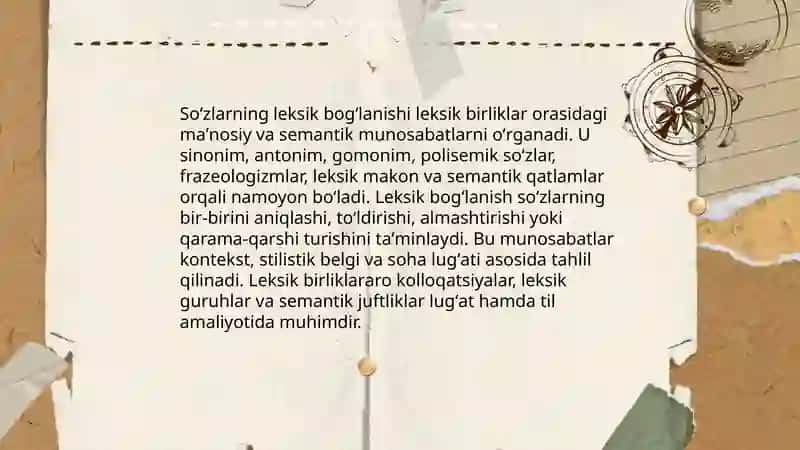 So‘zlarning o‘zaro bog‘lanishi 4