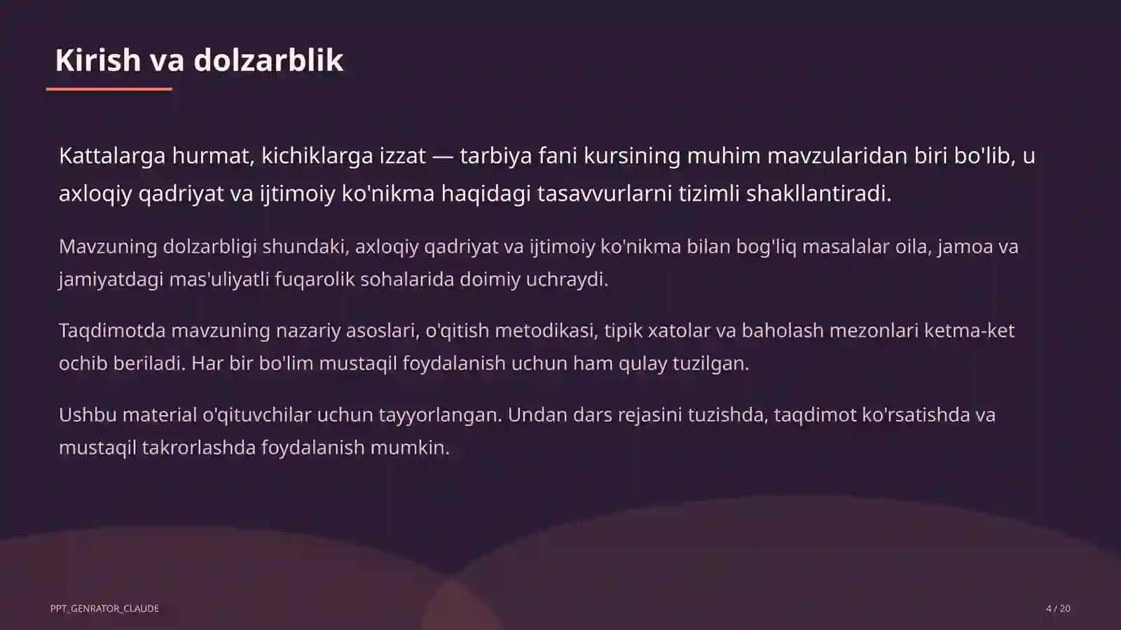 Kattalarga hurmat, kichiklarga izzat (2-sinf) 4