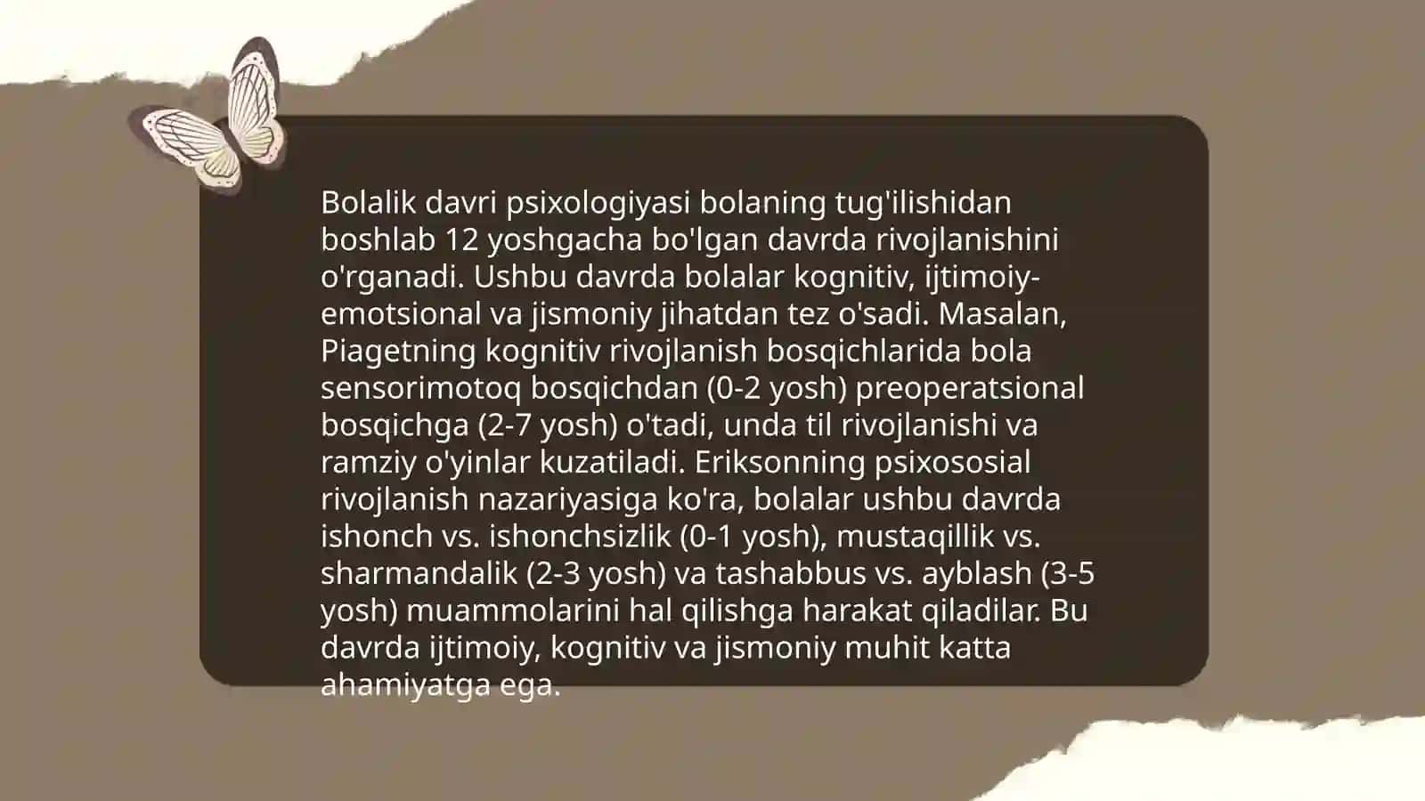 Rivojlanish psixologiyasi pregmenti 4