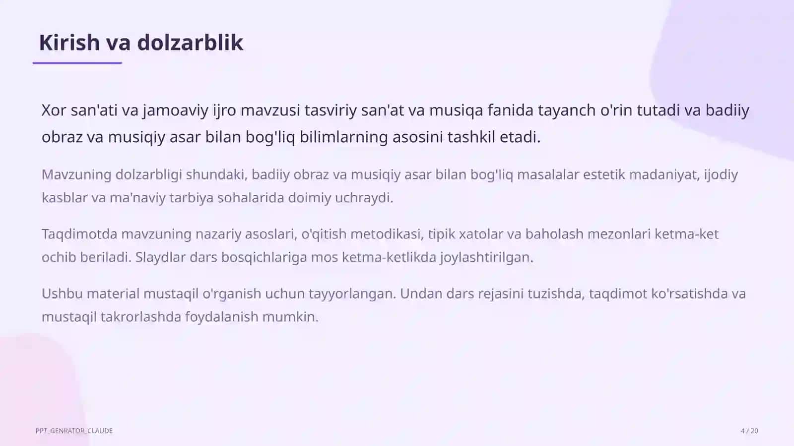 Xor san'ati va jamoaviy ijro (7-sinf) 4