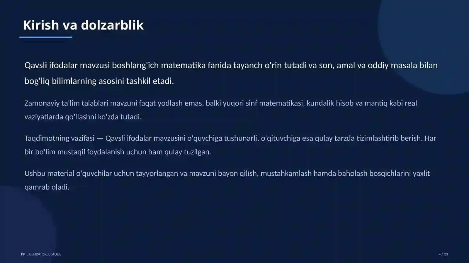 Qavsli ifodalar (2-sinf) 4
