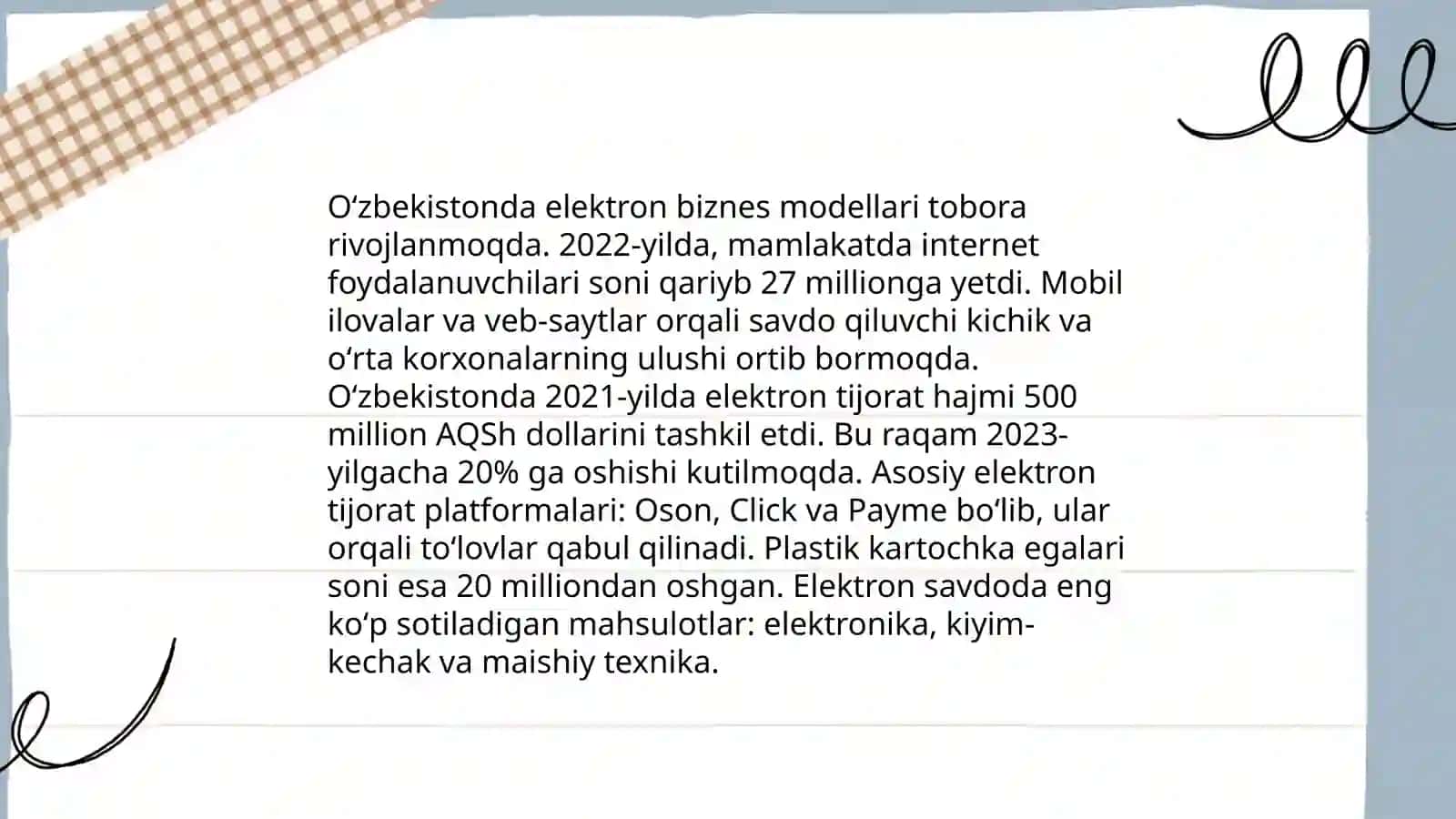 Elektron biznes qo'llash tajribasi 4