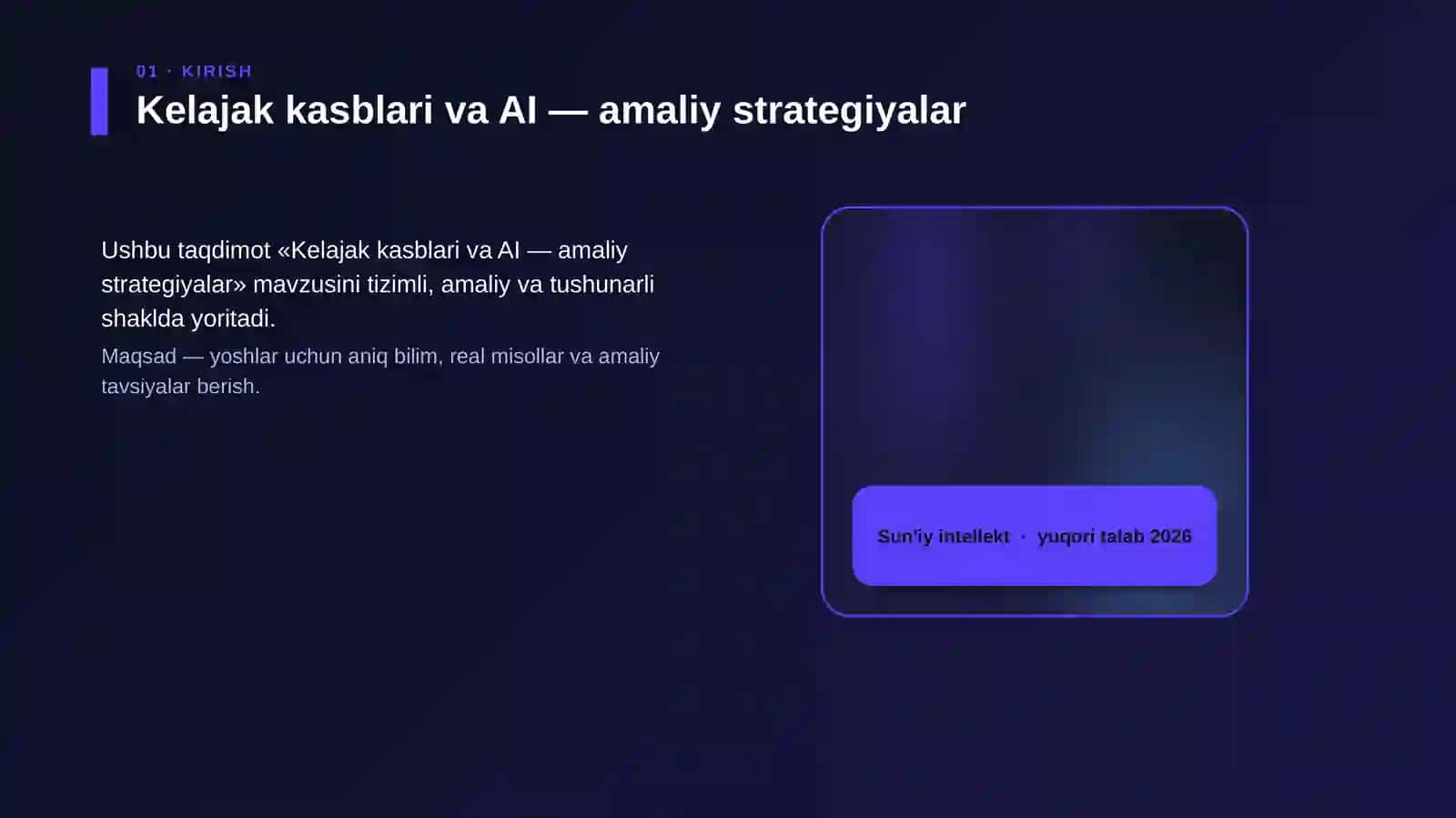 Kelajak kasblari va AI — amaliy strategiyalar 4
