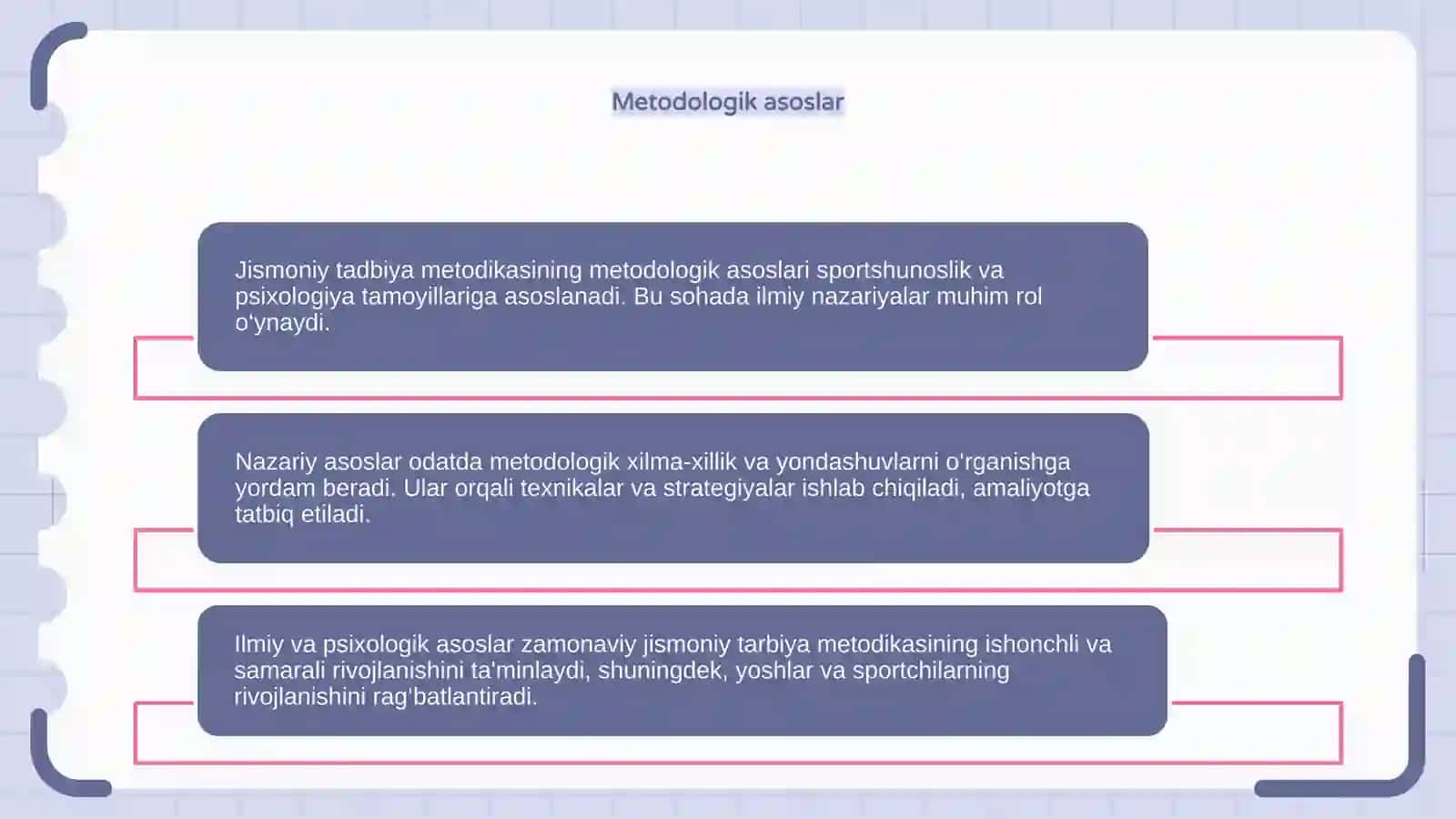 Jismoniy tadbiya metodikasining metodologik ilmiy nazariy pisiholodogik asoslari 4