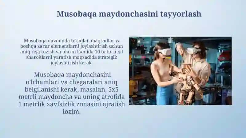Robototexnika musobaqalarini tashkil etish 4