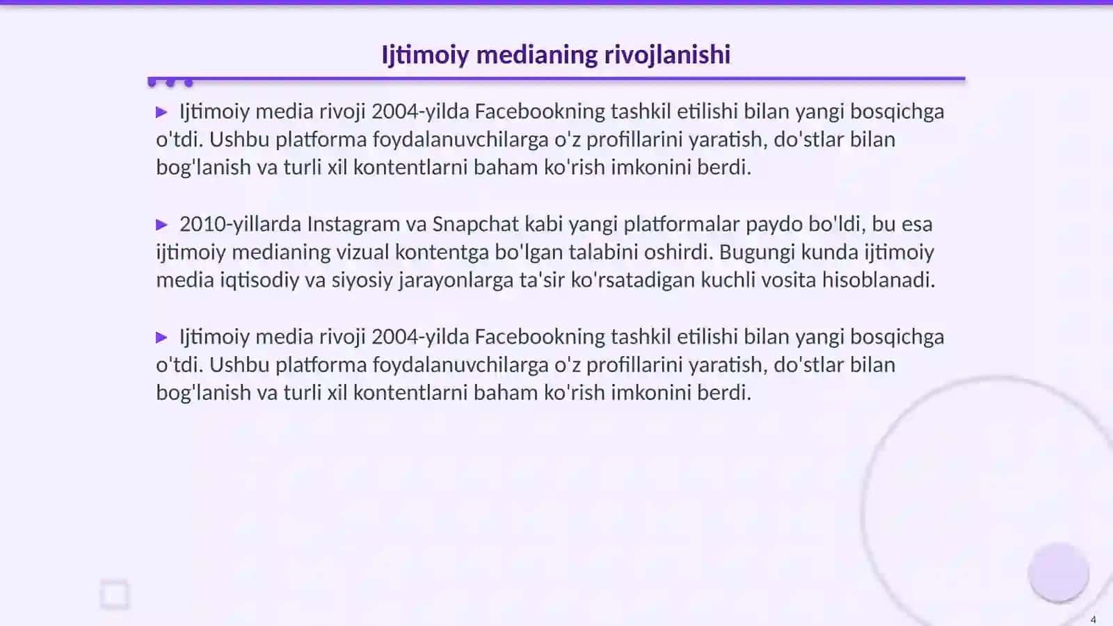 Ijtimoiy mediani baxolash 4