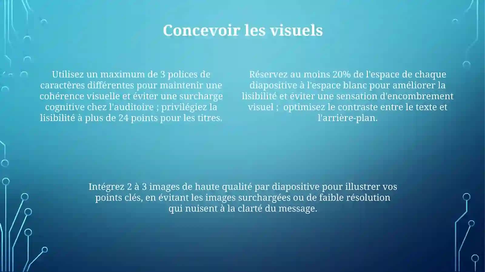 Étapes de préparation des présentations 4