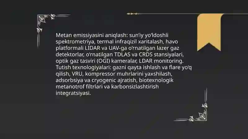 Neft va gaz konlarining oʻzlashtirishning ekologik yoʻnaltirilgan texnologiyalari 4