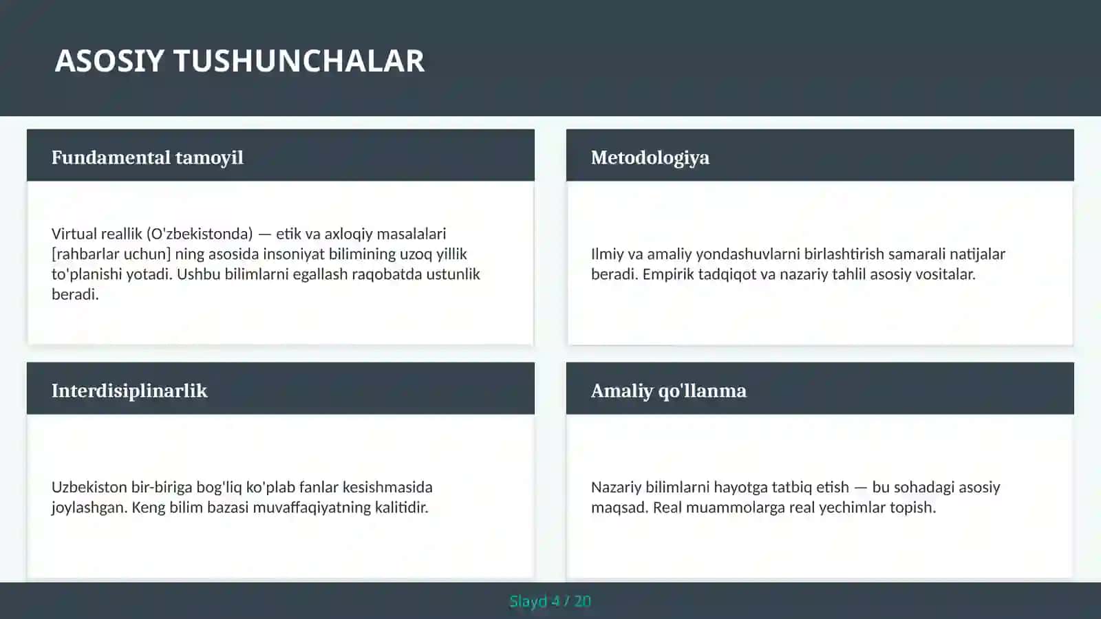 Virtual reallik (O'zbekistonda) — ETIK VA AXLOQIY MASALALARI [RAHBARLAR UCHUN] 4