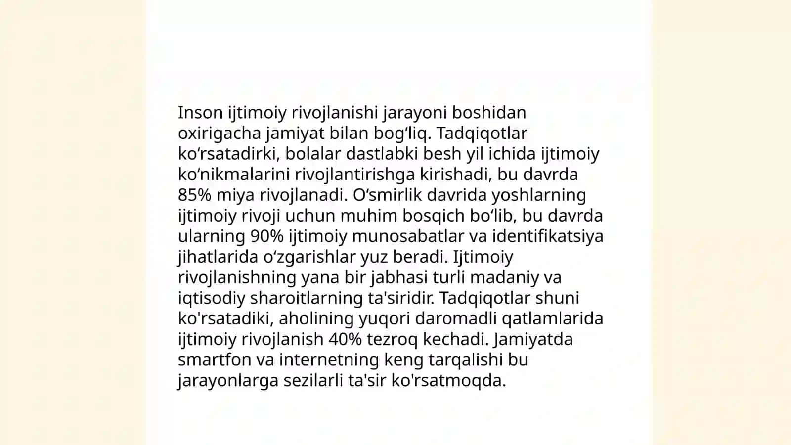 Inson rivojlanishi 4
