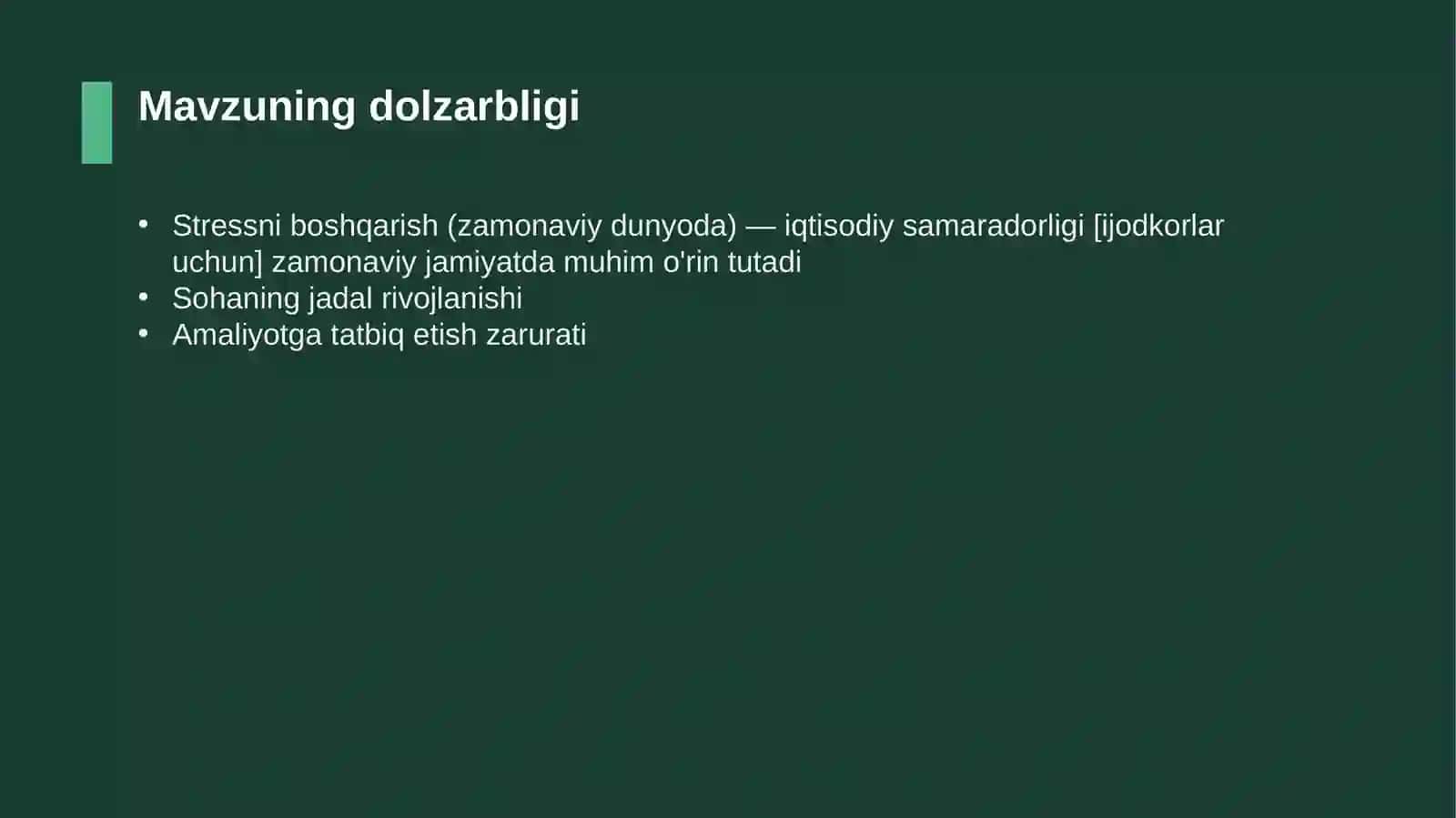 Stressni boshqarish (zamonaviy dunyoda) — iqtisodiy samaradorligi [ijodkorlar uchun] 4