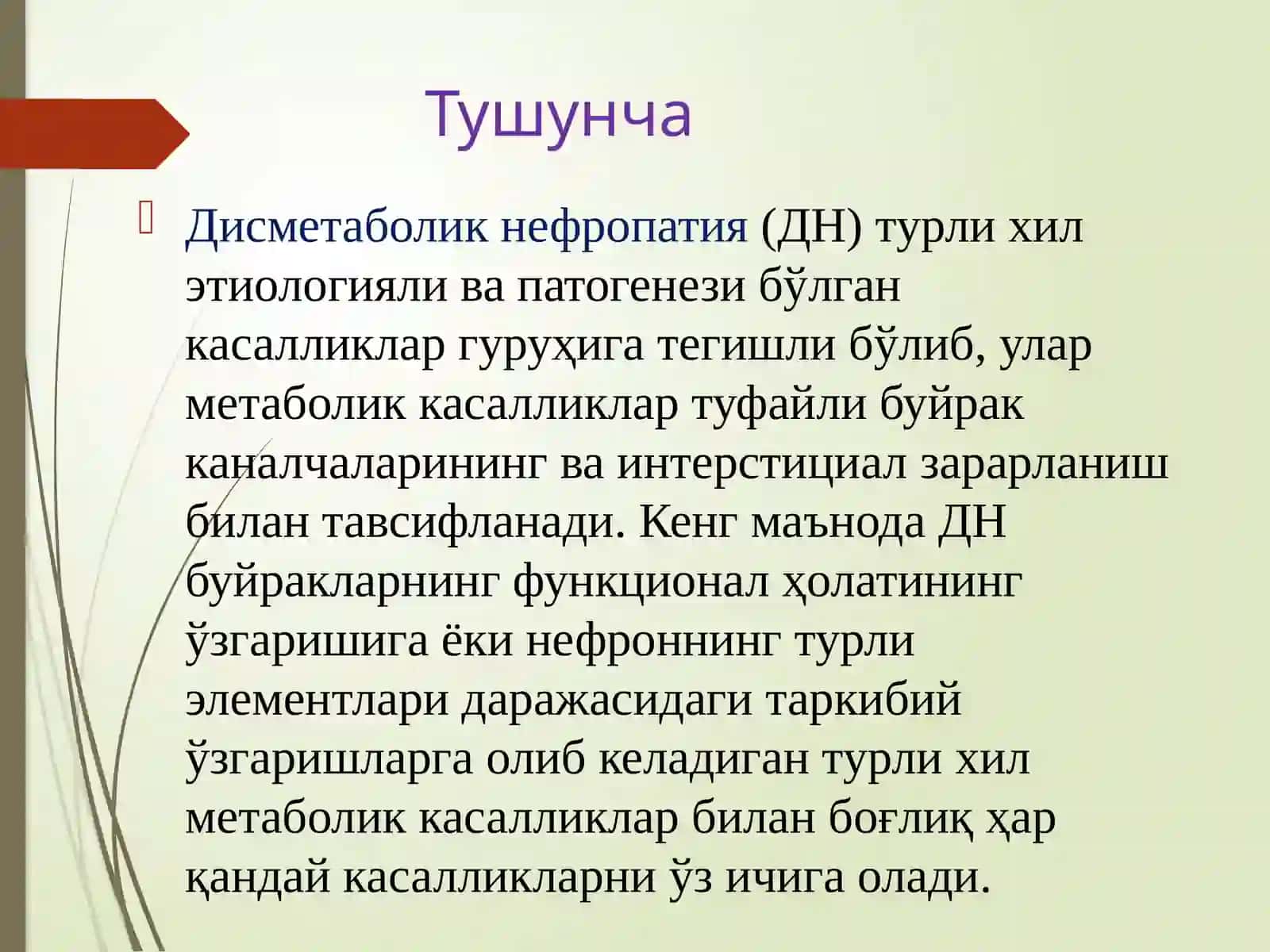 Дисметаболик нефропатиялар: диабетик ва подагрик нефропатиялар 4