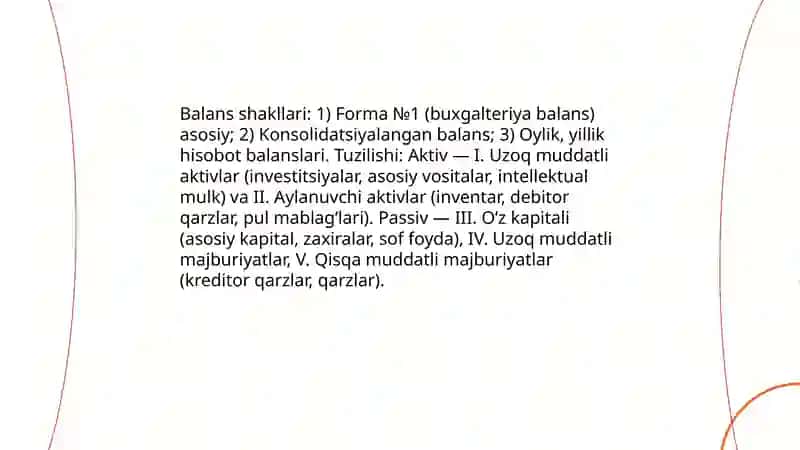 Buxgalteriya balansiig registrlari va shakllari 4