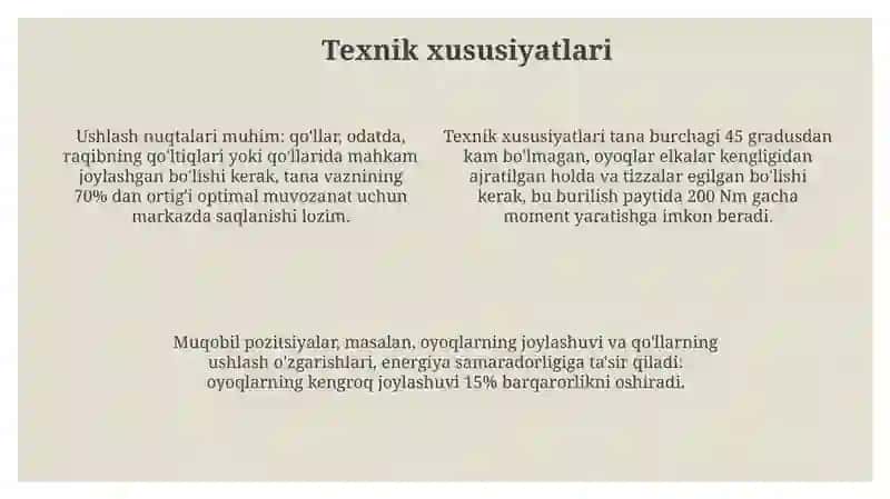 Bel va bo‘yin orqali tashlash usuli 4
