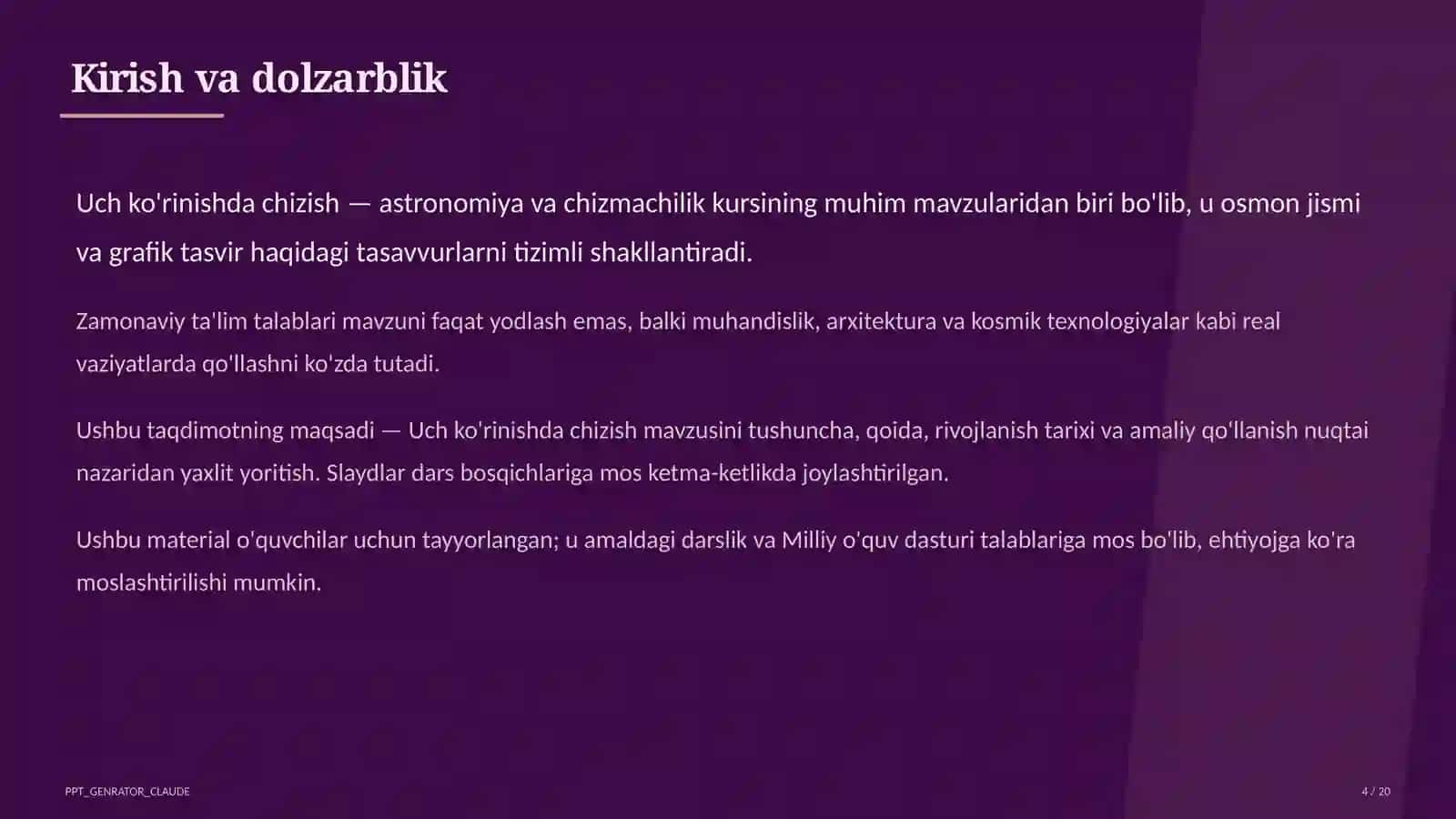 Astronomiya va chizmachilik (8–11) 4