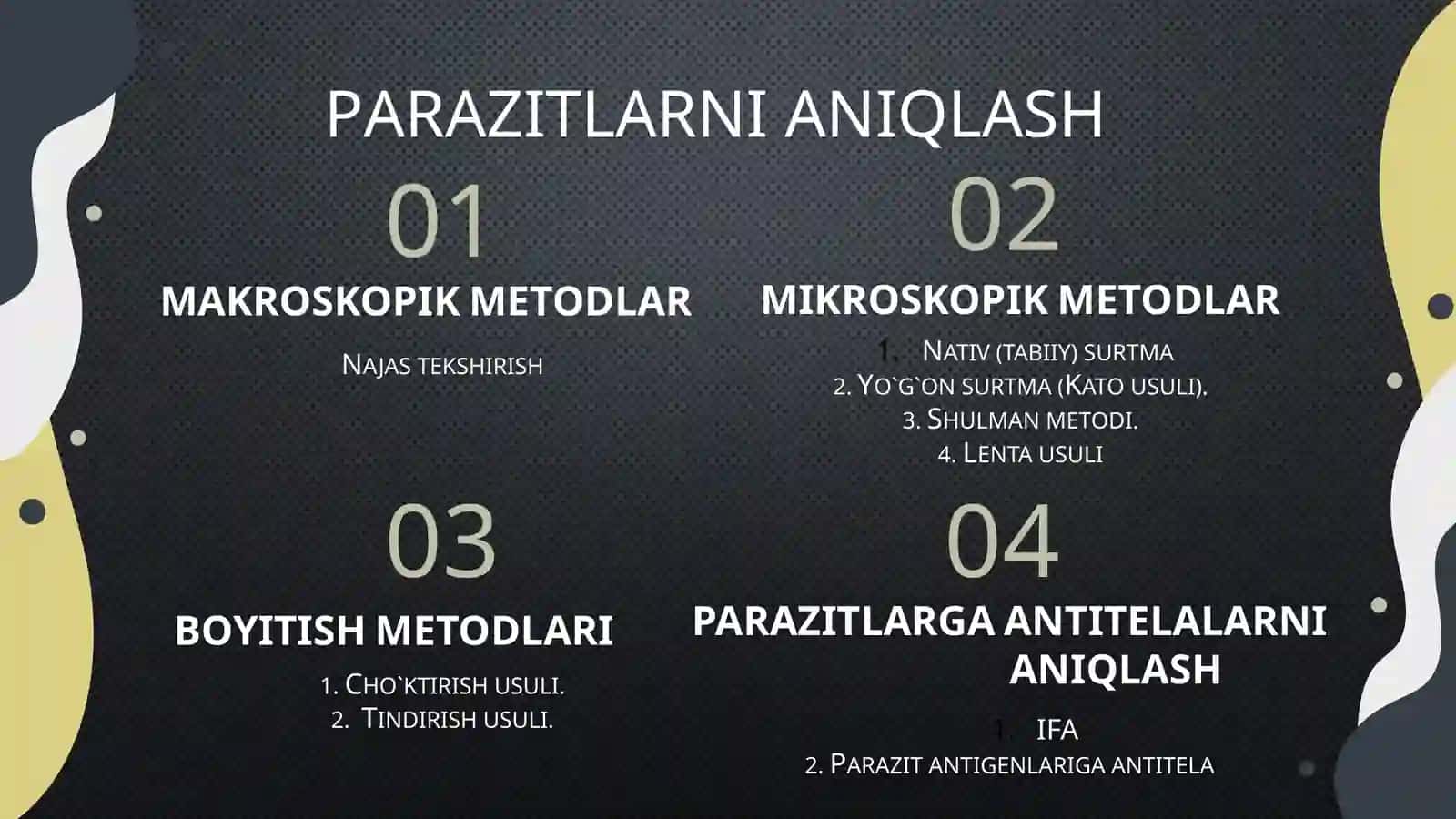 Parazitar Kasalliklarni Erta Aniqlashda Labarator Diognostik Tekshirish Usullari Ahamiyati 4