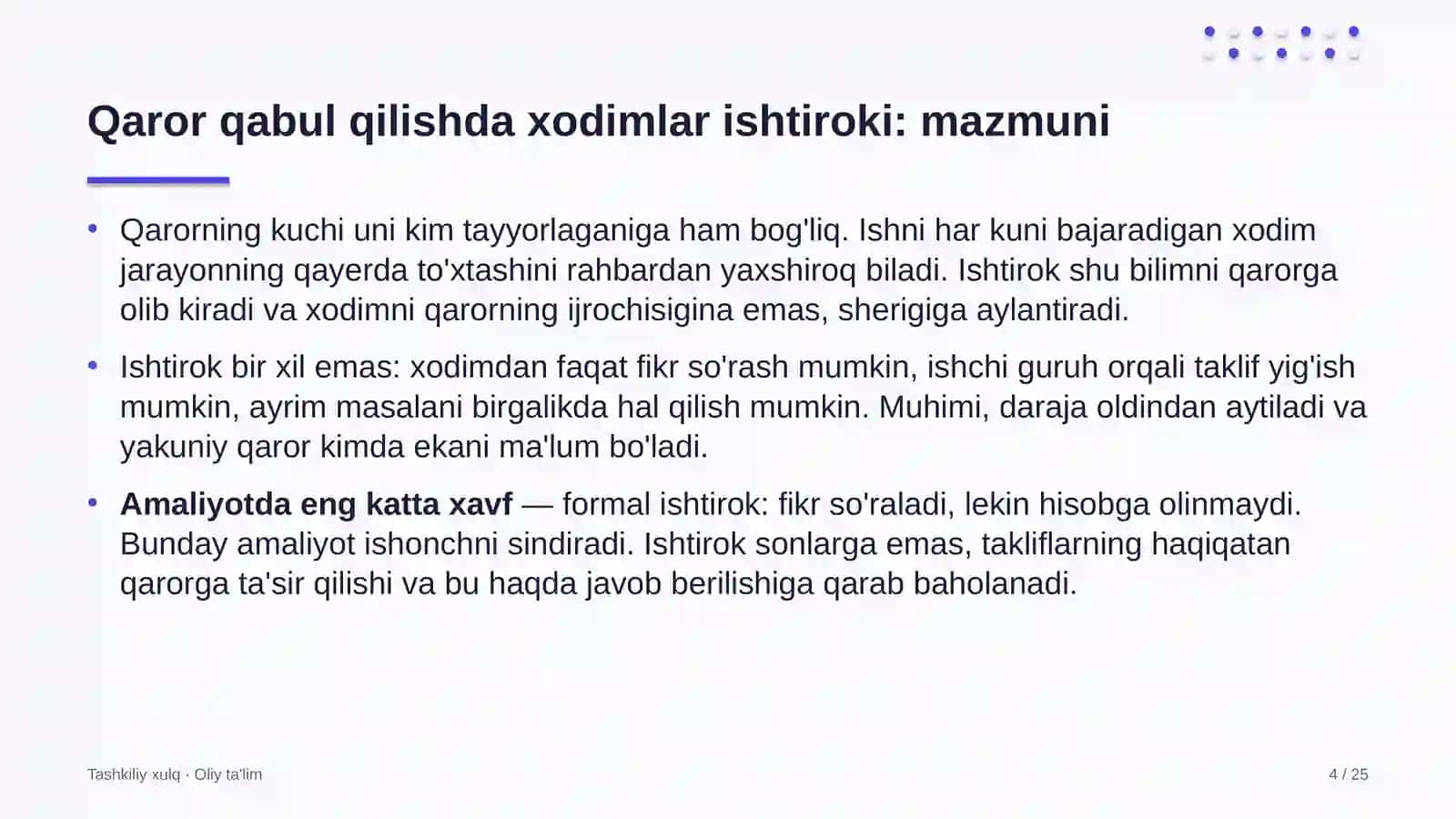akademik litseylarda qaror qabul qilishda xodimlar ishtirokini kengaytirish 8423 4